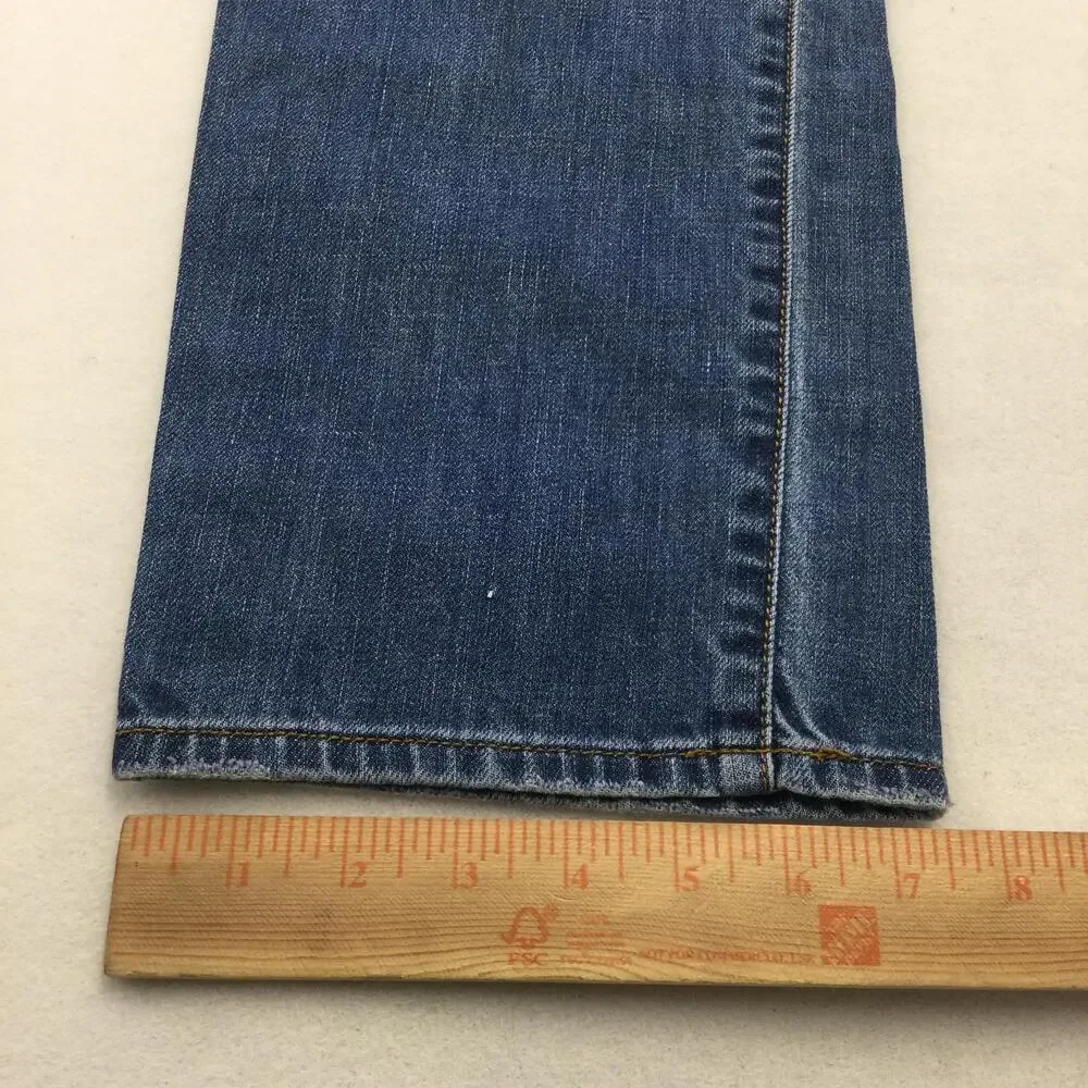Talbots Jeans Womens 14 Blue Medium Wash Straight Leg Mid Rise Denim Classic Fit